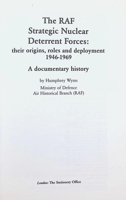 RAF Nuclear Deterent Forces by Humphrey Wynn: 1997 Softcover Trade Paperback