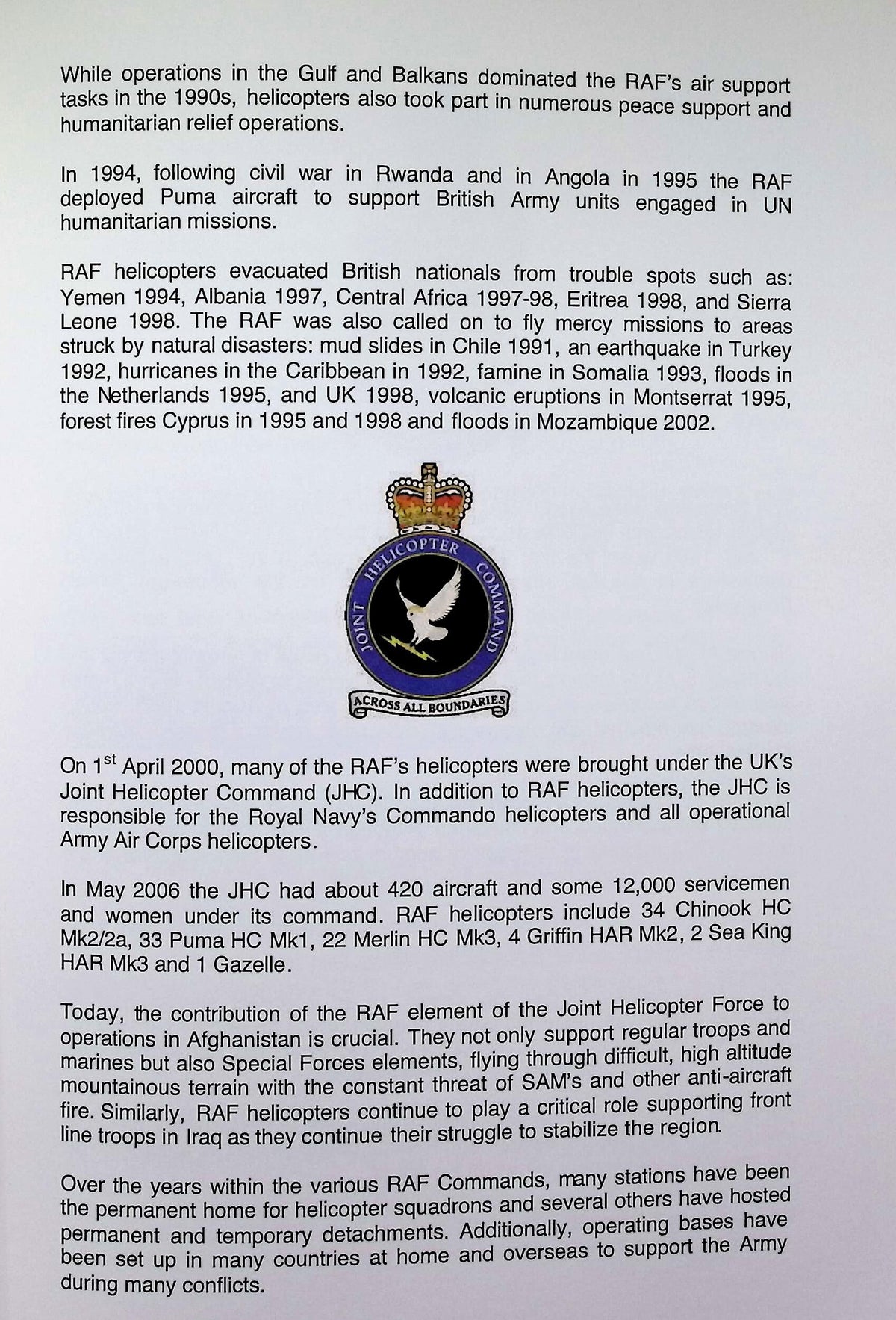 RAF Rotorcraft History: NEW 2007 1st Edition Trade Paperback