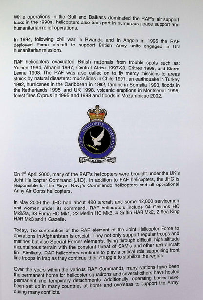 RAF Rotorcraft History: NEW 2007 1st Edition Trade Paperback