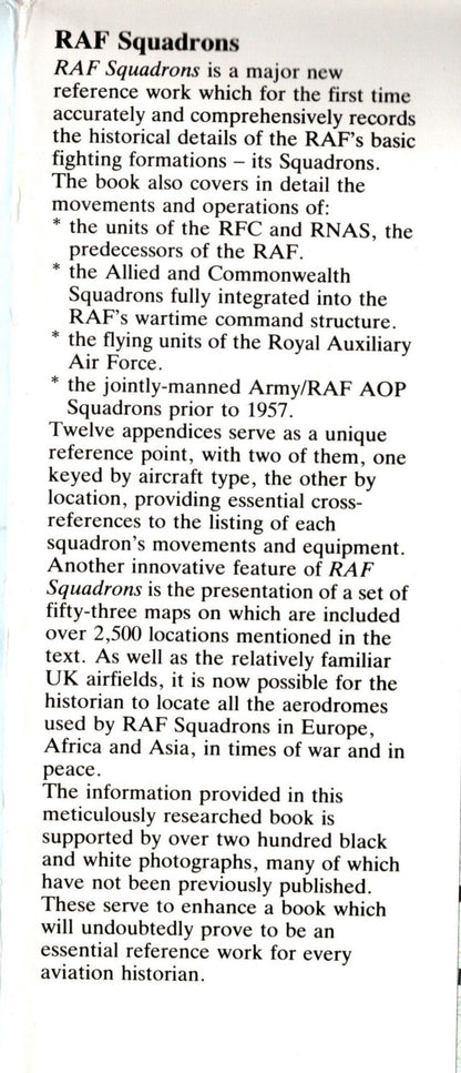 RAF Squadrons by C.G. Jefford: NEW 1988 First Edition Hardback