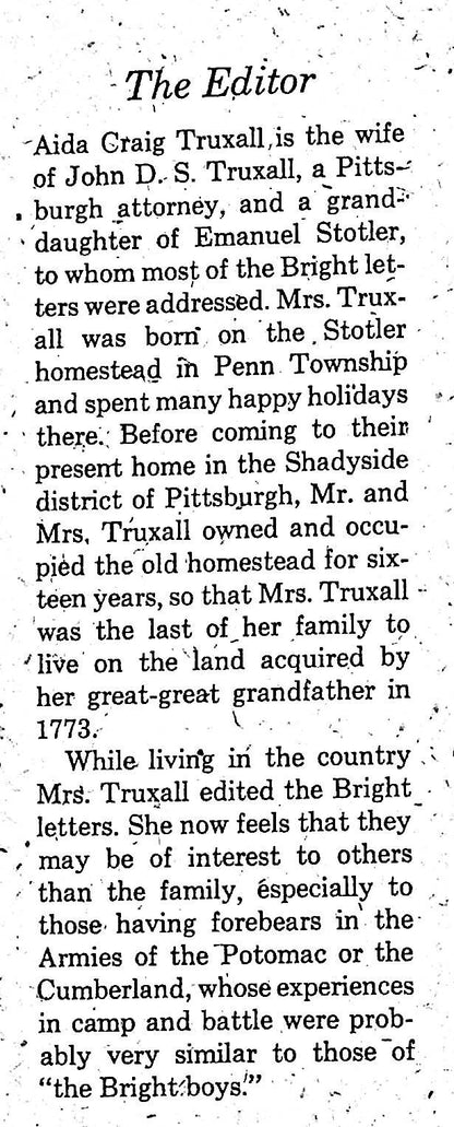 Respects to All, Letters from Two US Civil War Brothers ed. AC Truxall: NEW 1962 First Ed