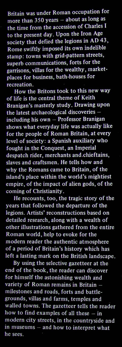 Roman Britain, Life in an Imperial Province by Keith Branigan: 1980 First Edition Hardback