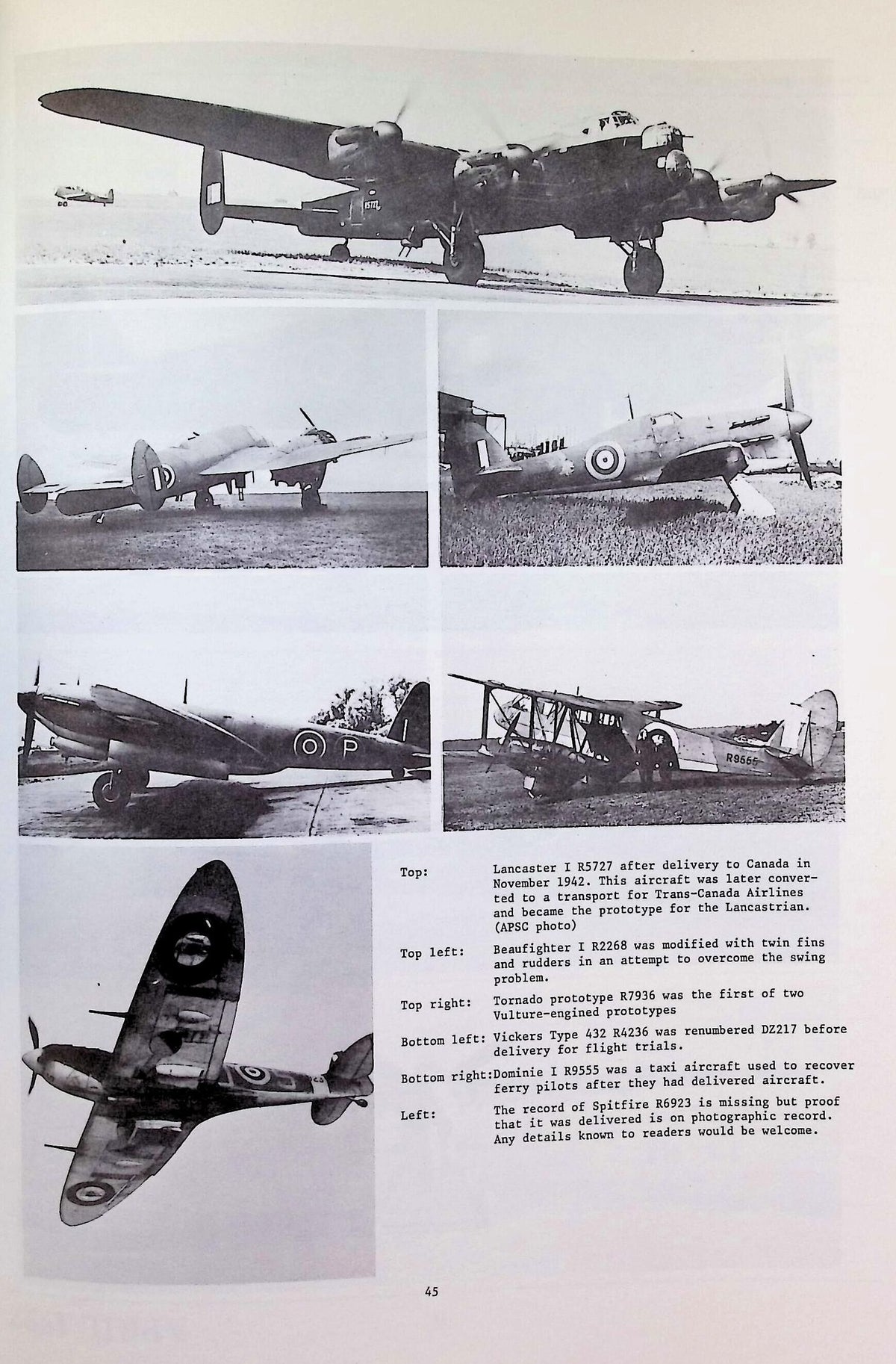 Royal Air Force Aircraft R1000 to R9999 by James J Halley: NEW 1980 First Ed Softcover PB