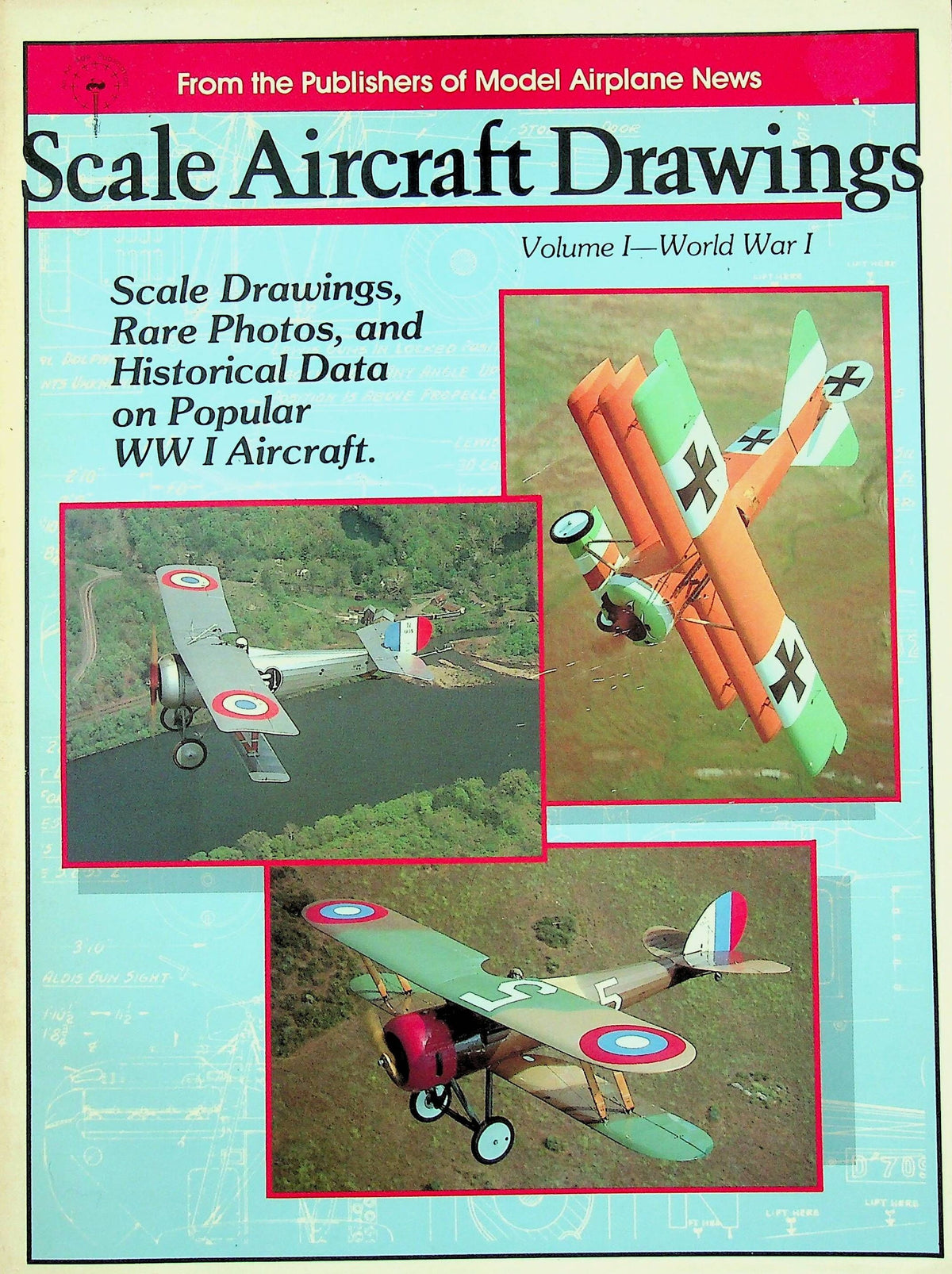 Scale Aircraft Drawings, Volume 1 - WWI: Large format Softcover in Unused Condition