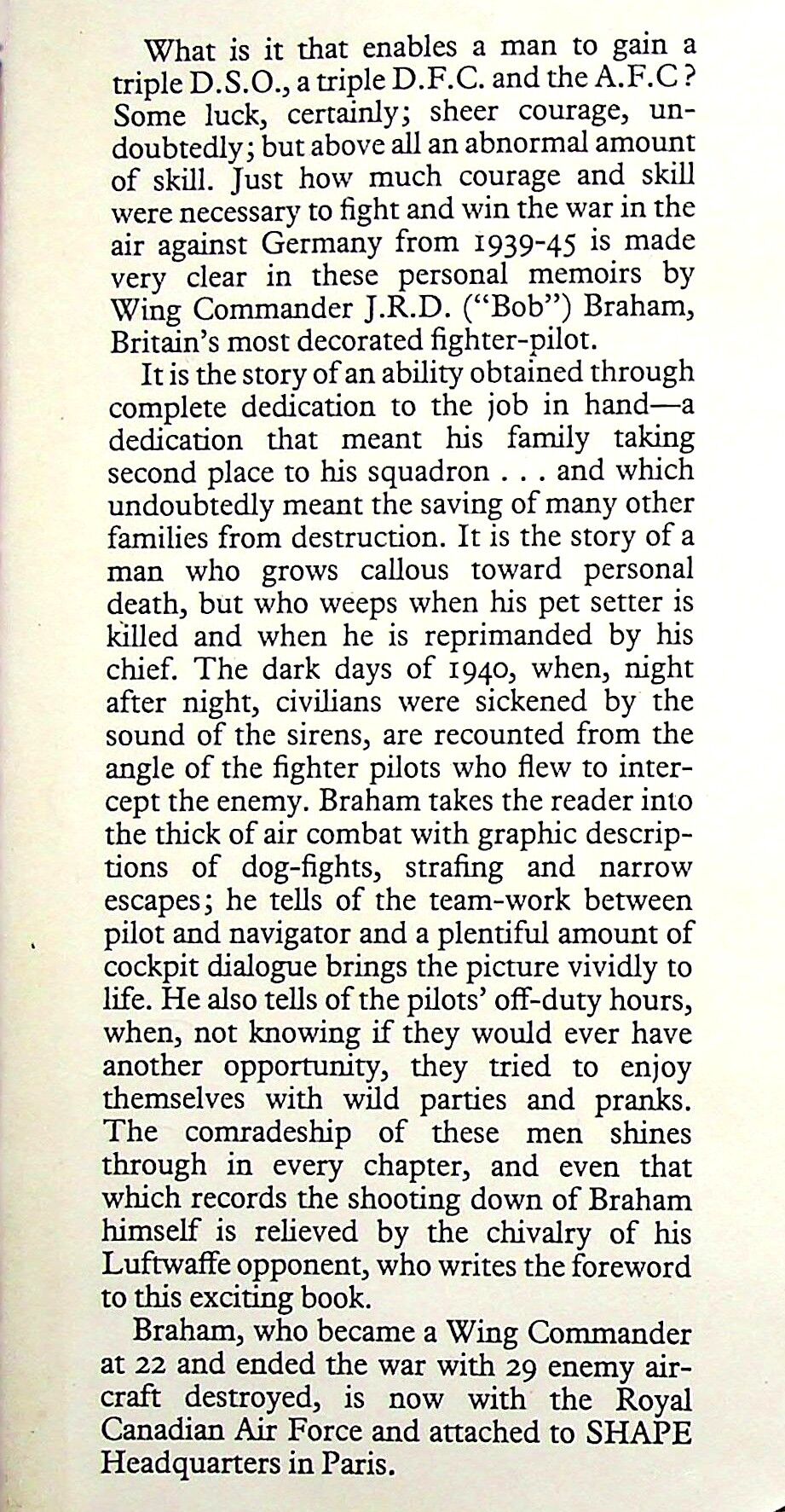 Scramble!: Wing Commander JRD Braham 1961 1st edition hardback