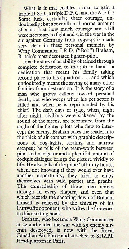 Scramble!: Wing Commander JRD Braham 1961 1st edition hardback
