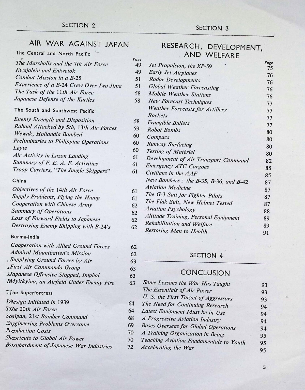 Second Report of The Commanding General of The USAAF to The Secretary of War: 1945 SB