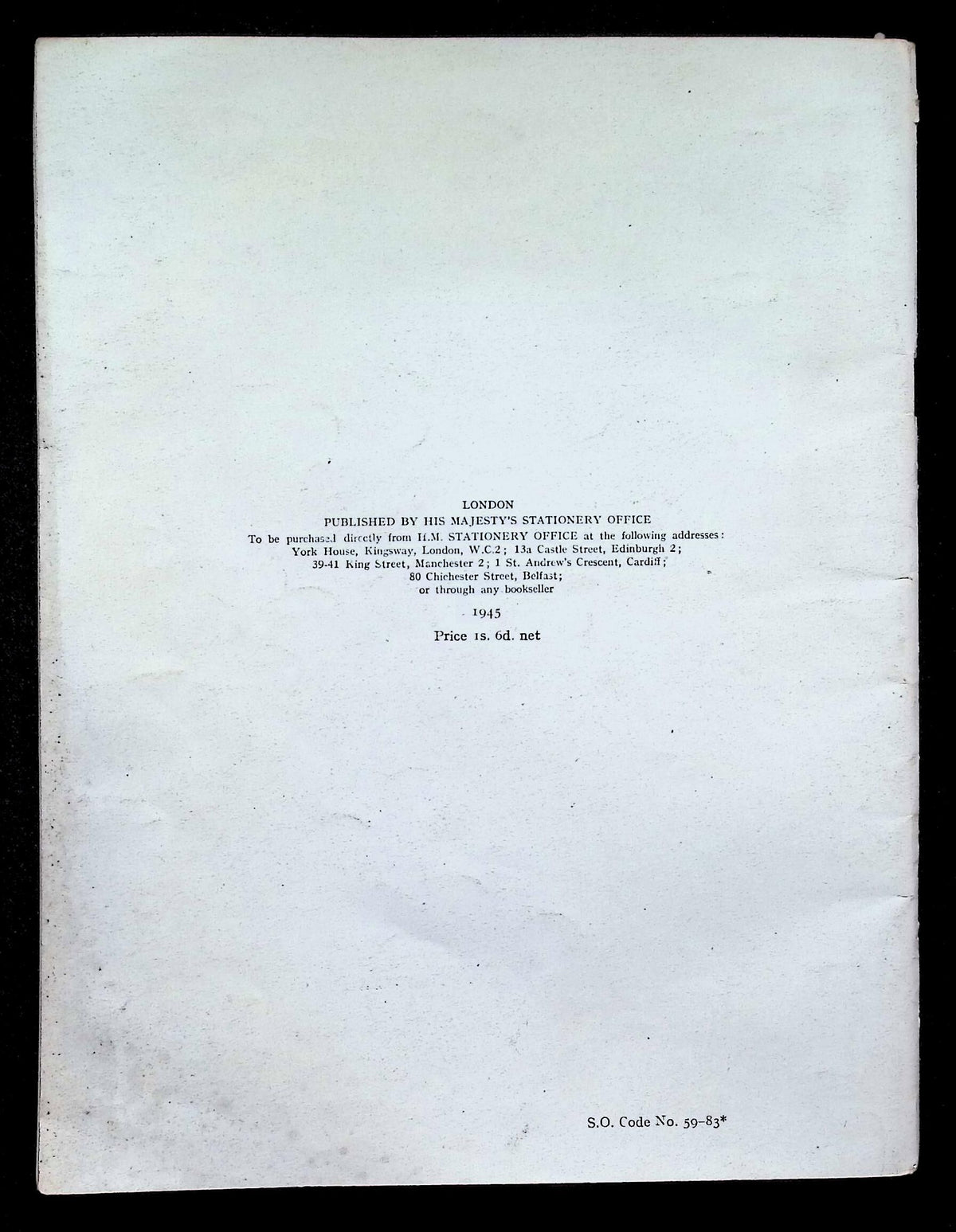 Second Report of The Commanding General of The USAAF to The Secretary of War: 1945 SB