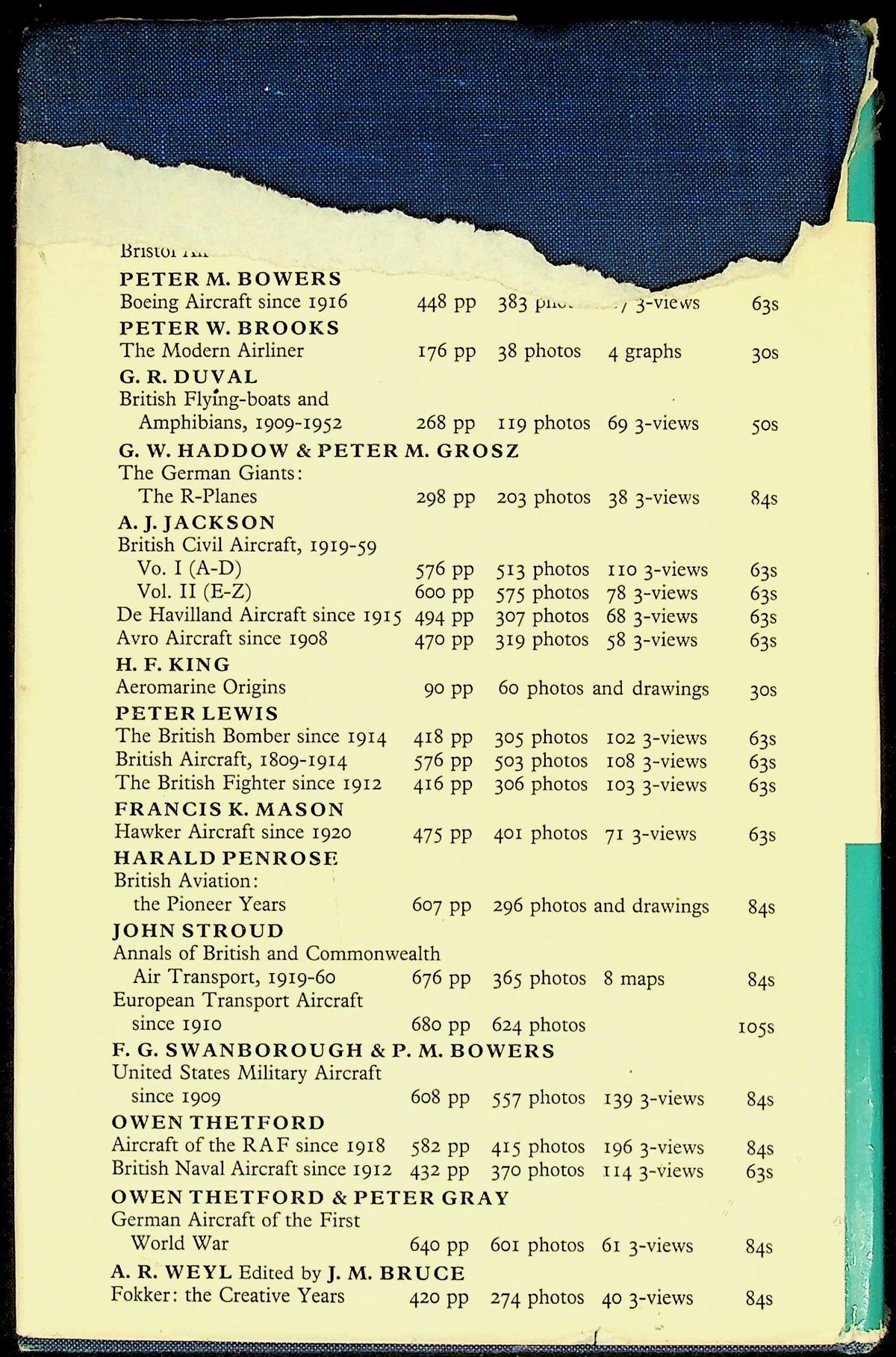 Shorts Aircraft Since 1900: 1967 First Edition Hardback