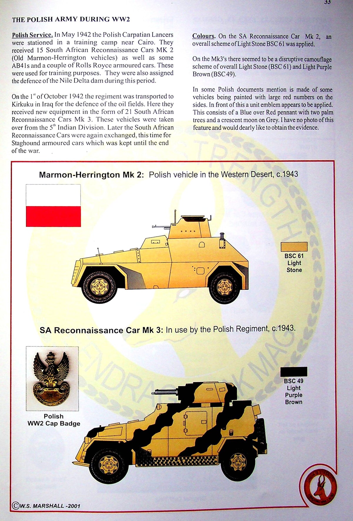South African 3 Colours and Markings Volume 1 Number 3: 2000 1st edition softback