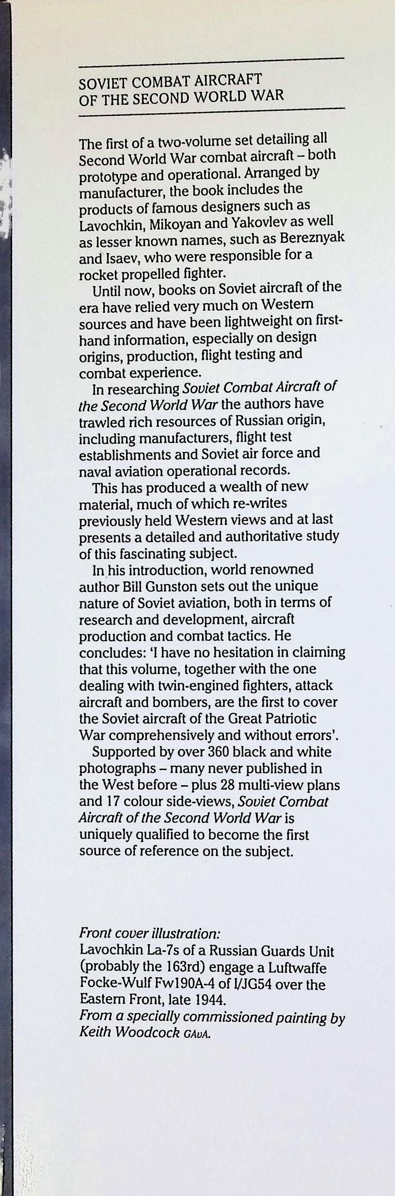 Soviet Combat Aircraft of the Second World War; Volume 1: 1998 1st edition hardback