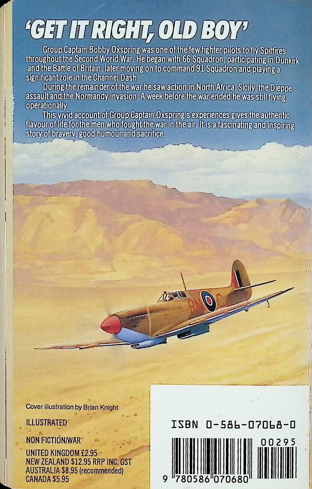 Spitfire Command: Group Captain Bobby Oxspring DFC, AFC1987 paperback