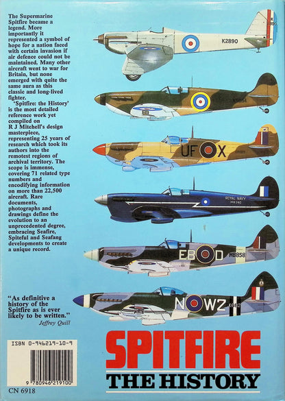 Spitfire; The History by Eric Morgan & Edward Shacklady 1988 1st edition hardback
