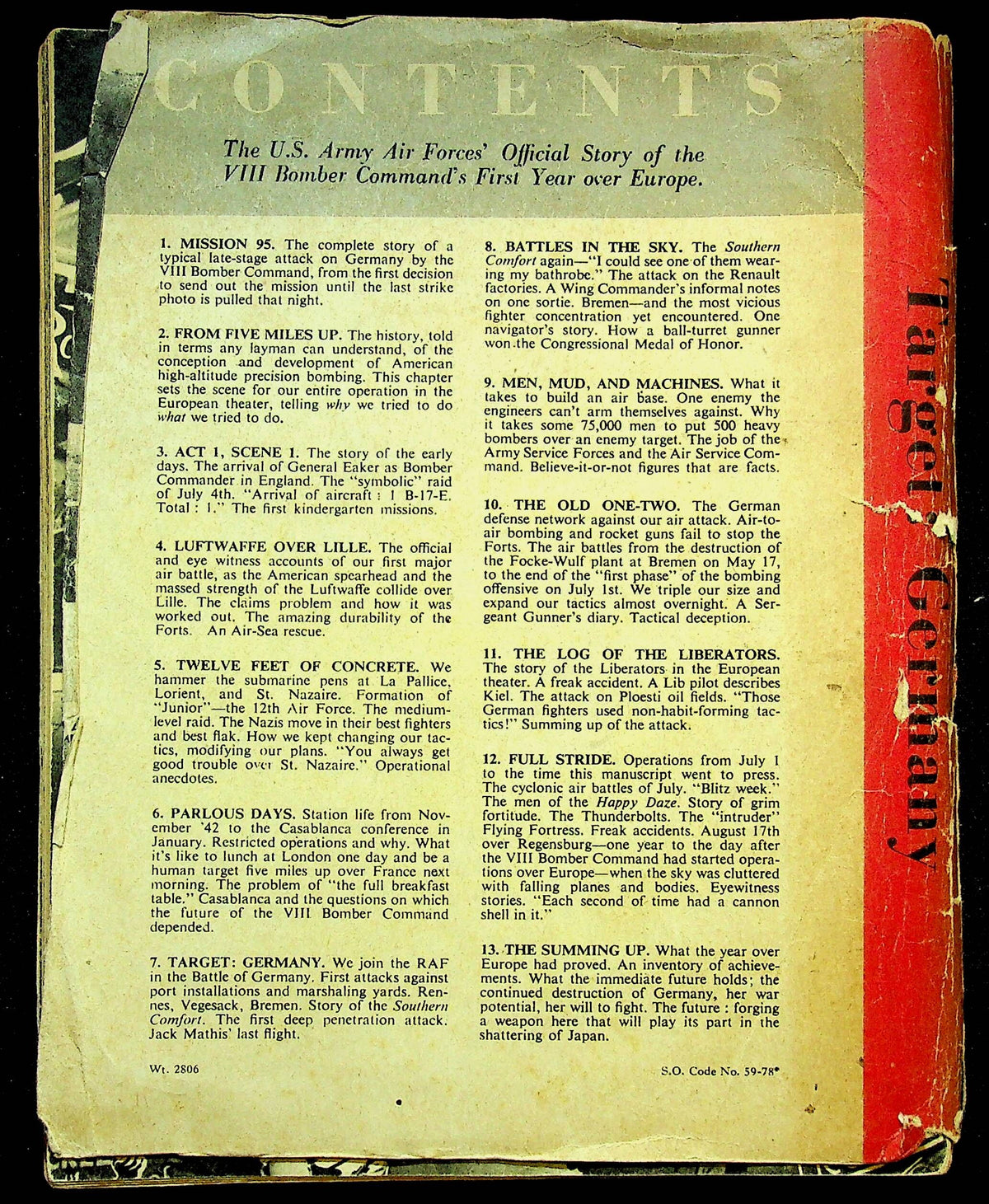 Target Germany: 1944 Official Story of USAAF VIII Bomber Command in Europe