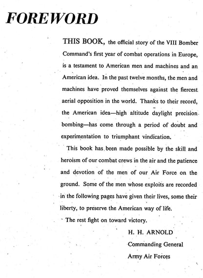 Target Germany: Official USAAF Account of the Mighty VIII's First Year over Europe-Ex Copy