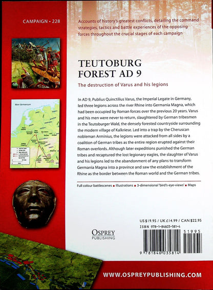 Teutoburg Forest AD 9, Varus' legions destroyed by M.McNally: Osprey Campaign Series