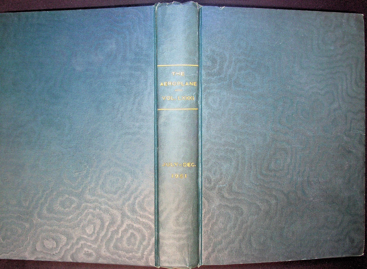 The Aeroplane July - December 1951 Pro-Bound Volume/ Signed by the Editor