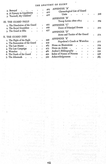 The Anatomy of Glory, Napoleon and his Guard: 1962 2nd Revised Edition