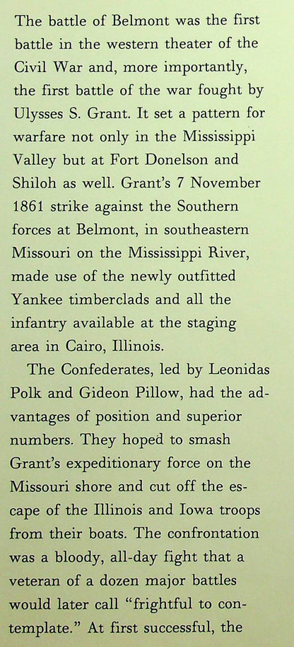 The Battle of Belmont, Grant Strikes South by N.C.Hughes,Jnr.NEW 1991 1st Edition Hardback