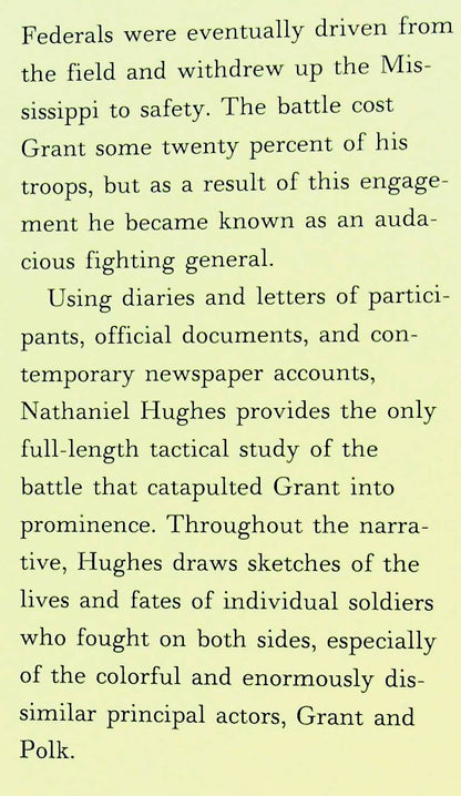 The Battle of Belmont, Grant Strikes South by N.C.Hughes,Jnr.NEW 1991 1st Edition Hardback