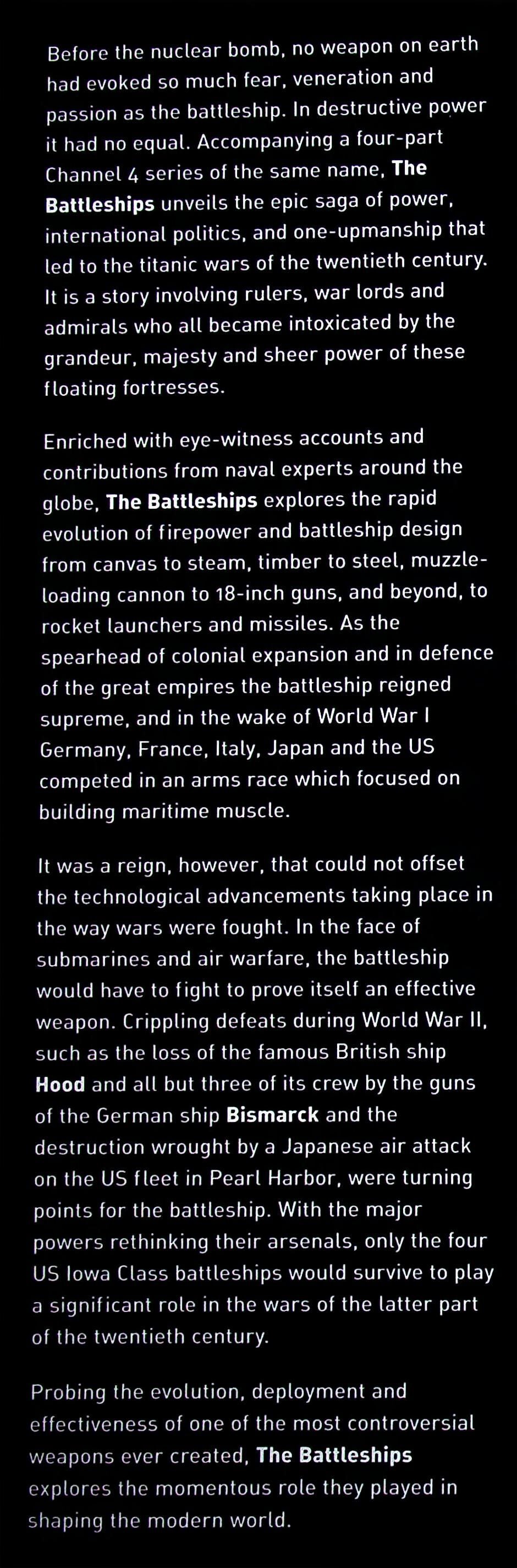 The Battleships by I.Johnson & R.McAuley: NEW 2002 Hardback