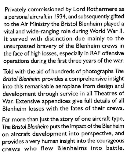 The Bristol Blenheim, A Complete History by Graham Warner: NEW 2002 1st Ed. 630 pages HB