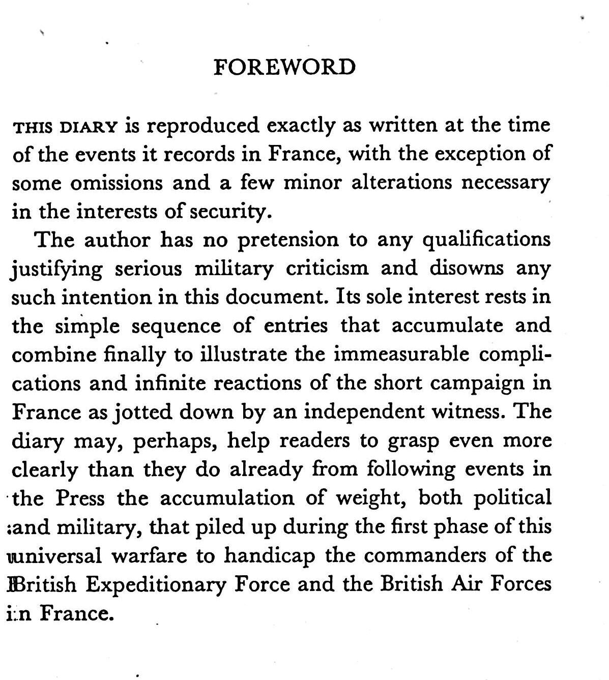 The Diary of A Staff Officer: Annon 1941 1st edition hardback