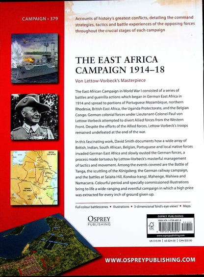 The East Africa Campaign 1914-8, Germans undefeated by David Smith: Osprey Campaign Series