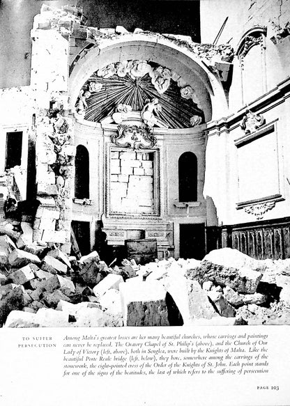 The Epic of Malta - Photo-history of the Seige by L Ritchie: 1943 First Edition Hardback