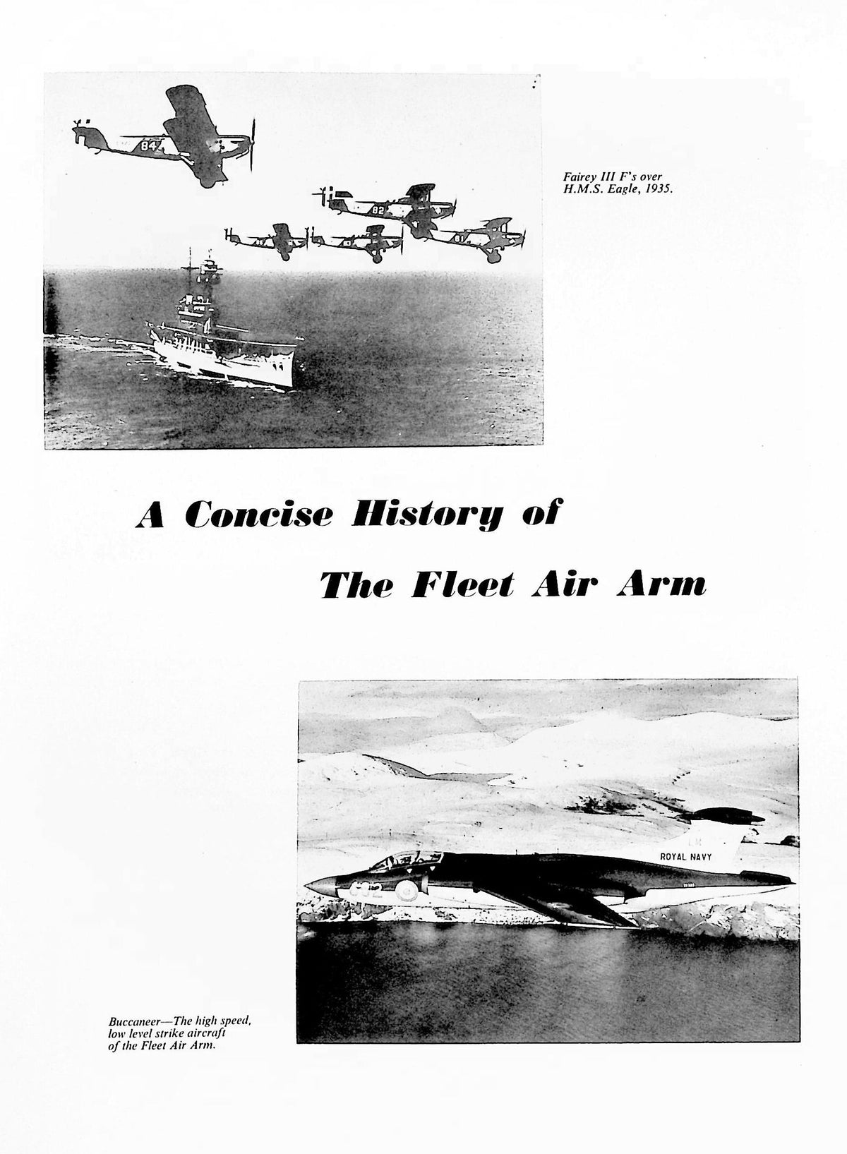 The Fleet Air Arm; A Concise History: 19?? Softcover Trade Paperback