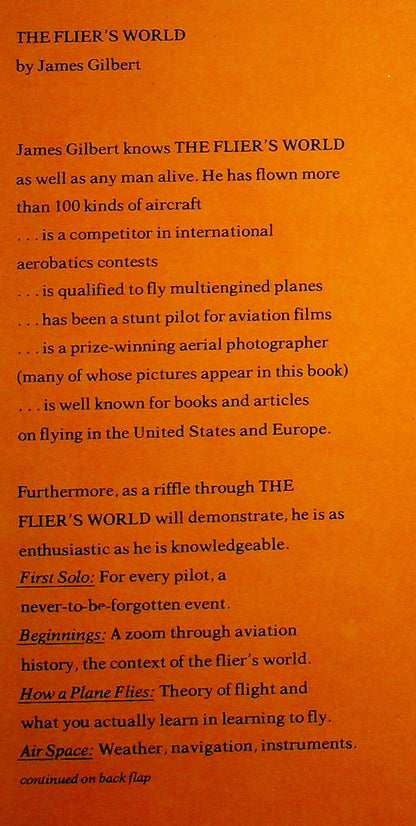 The Flier's World by James Gilbert: 1976 First Edition Hardback
