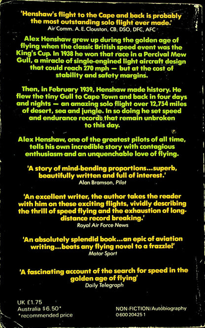The Flight of The Mewgull: Alex henshaw 1981 paperback