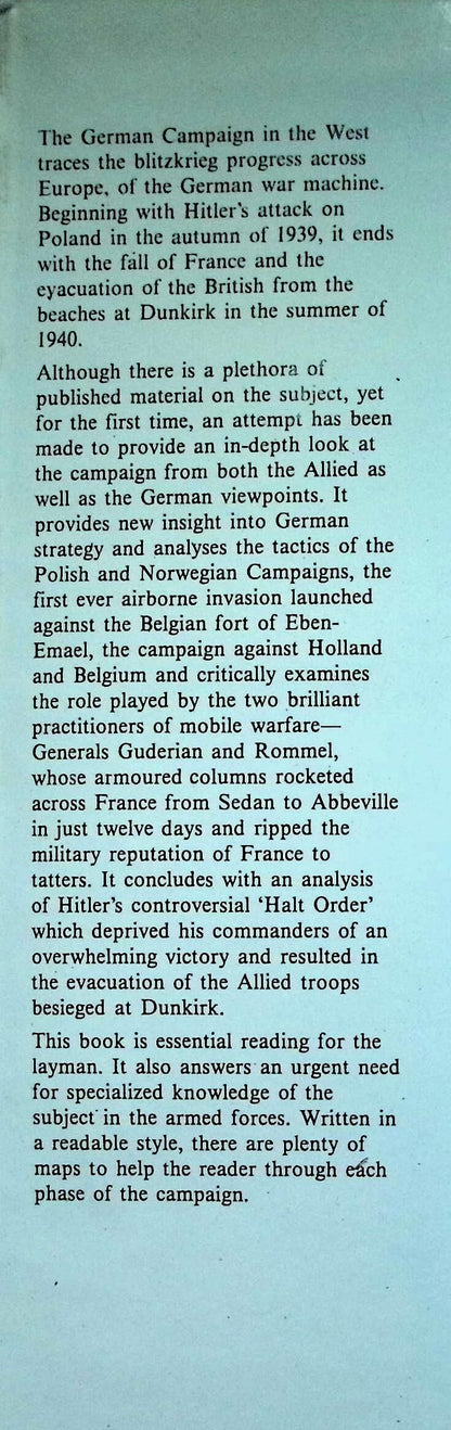The German Campaign in The West 1939-40 by Basil Liddell Hart: NEW 1987 First Edition HB
