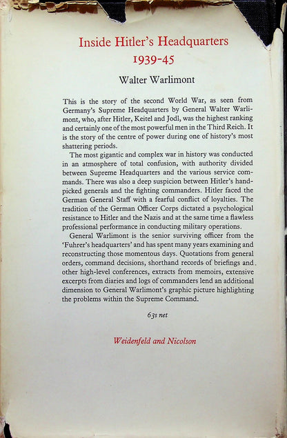 The German Officer-Corps in Society and State 1650-1945 by Karl Demeter: 1965 UK 1st Ed HB