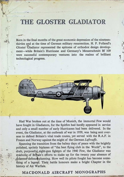 The Gloster Gladiator: Francis Mason 1964 1st edition hardback
