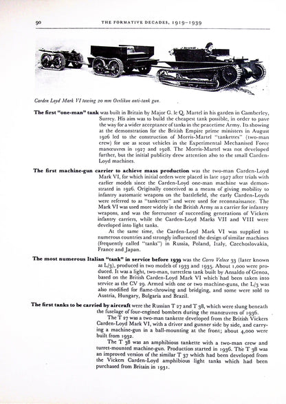 The Guinness Book of Tank, Facts and Feats by Kenneth Macksey: 1976 Hardback