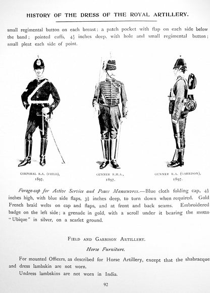 The History of the Dress of the Royal Regiment of Artillery 1625/1897 by Cpt. R MacDonald