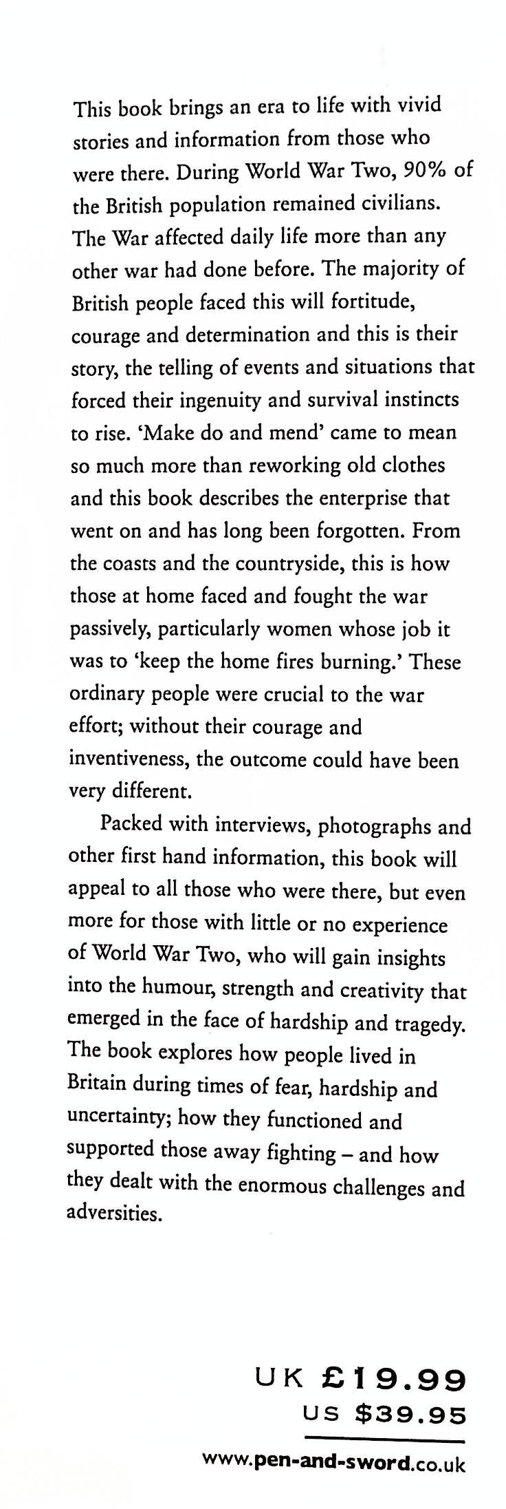The Home Front in World War Two by Susie Hodge: 2013 First Edition Hardback
