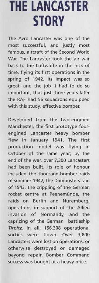 The Lancaster Story by Peter Jacobs: NEW 2003 Hardback
