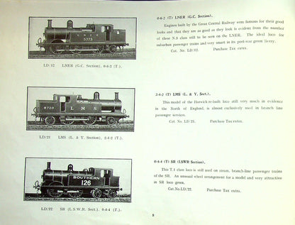 The Leeds Model Co.Ltd. Railway Accessories 1948 Catalogue & Price List