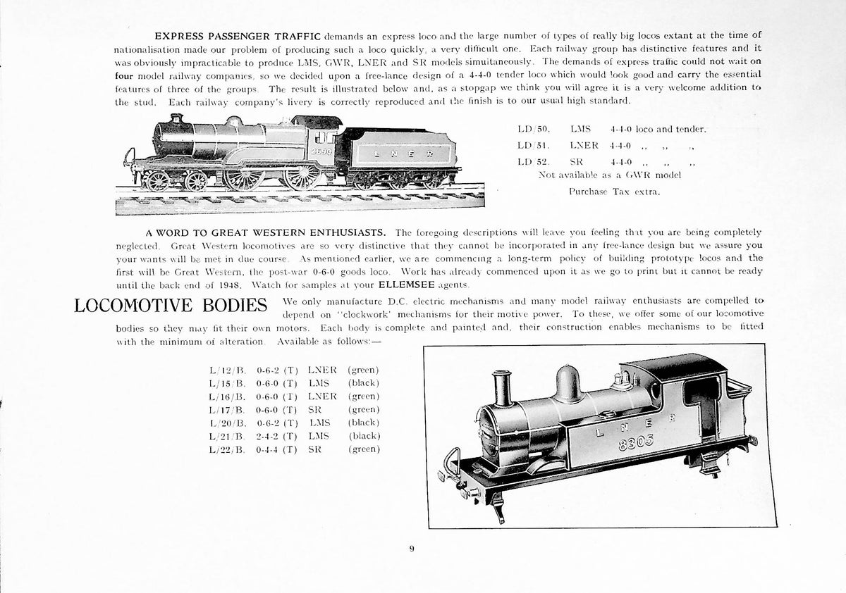 The Leeds Model Co.Ltd. Railway Accessories 1948 Catalogue & Price List