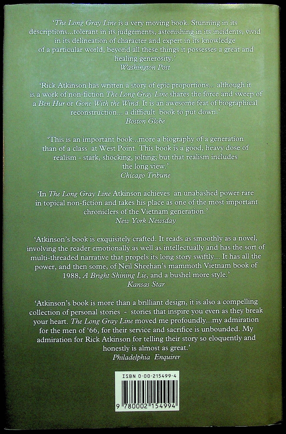 The Long Gray Line, West Point Class of 66 by Rick Atkinson: NEW 1990 1st Edition Hardback
