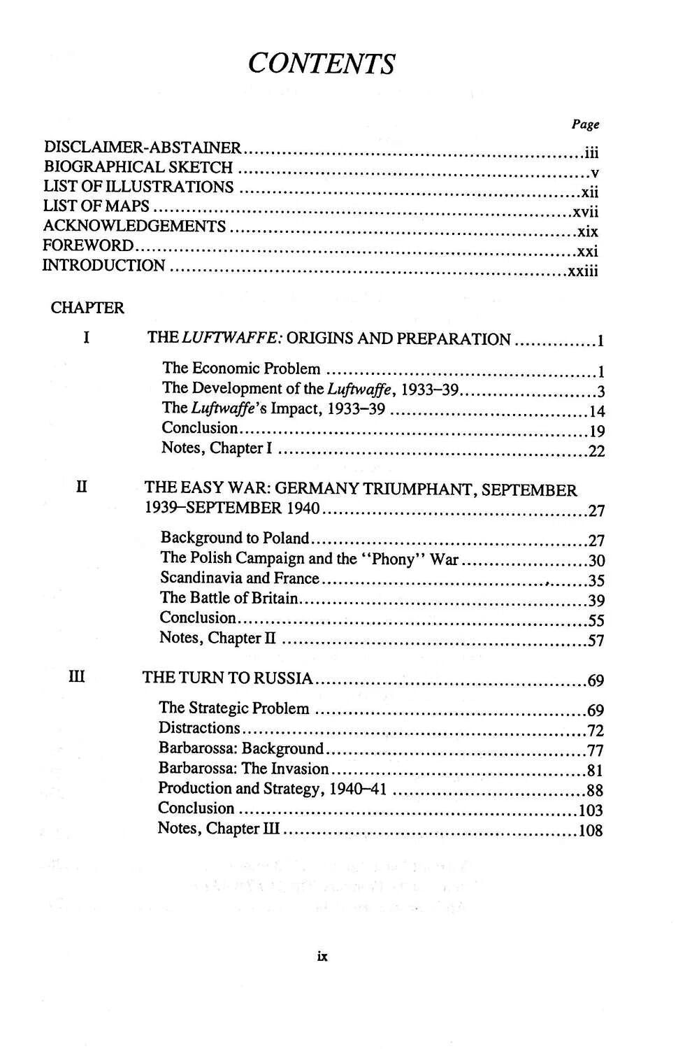 The Luftwaffe 1933-45, Rise and Fall by Williamson Murray:  NEW 2010 First Edition SB