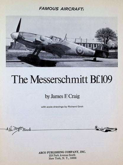 The Messerschmitt Bf.109: James Craig 1968 1st edition hardback