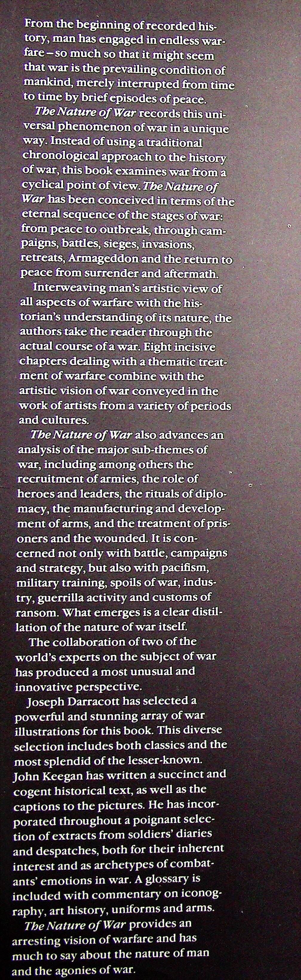 The Nature of War: Keegan, Darracott 1981 First Edition Hardback Good