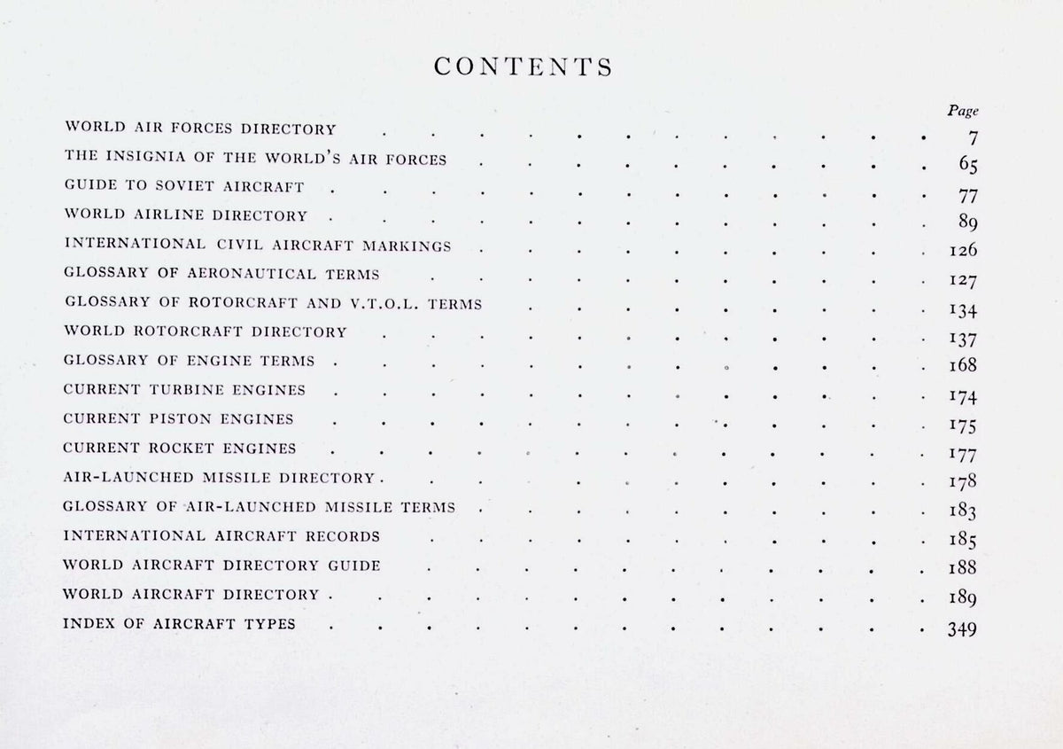 The Observer's World Aircraft Directory by William Green: 1961 First Edition Hardback