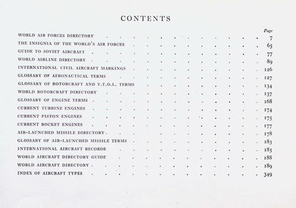 The Observer's World Aircraft Directory by William Green: 1961 First Edition Hardback