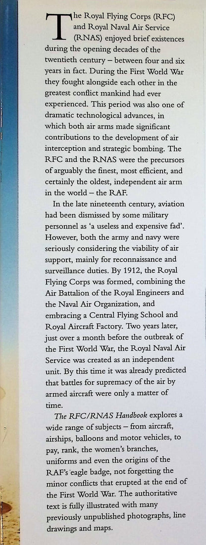 The RFC/RNAS Handbook 1914-18: 2000 1st edition hardback plus dust jacket