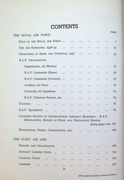 The Royal Air Force Year Book 1938; Leonard Bridgman 1938 1st edition hardback