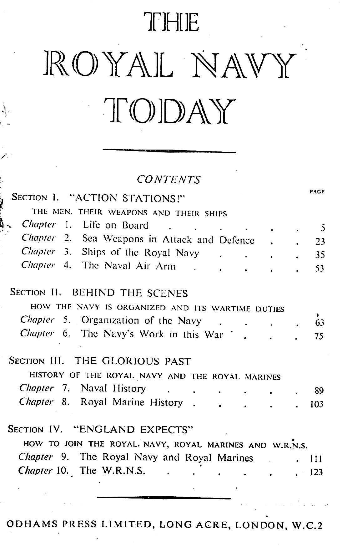 The Royal Navy Today: 1943 Scarce Appreciation of the Role of The Navy